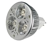 LED - 210 Lumens - DIMMABLE 3 Watt 3 LED Bulb- 30+ Watt Halogen Replacement-Warm White (3000 Kelvin)