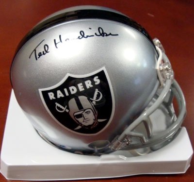 Ted Hendricks Autographed/Hand Signed Oakland Raiders Mini Helmet PSA/DNA
