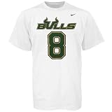 Nike South Florida Bulls Youth White #8 Practice T-shirt