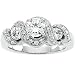 14K White Gold Diamond Semi Mount Engagement Ring