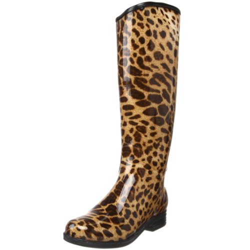 dav Womens English Leopard Knee-High Boot