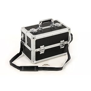Aluminium Beauty Case Kosmetikkoffer, sehr geräumig in schwarz Aluminium Beauty Case Kosmetikkoffer, sehr geräumig in schwarz