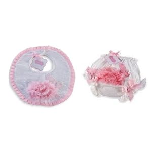 Mud Pie Cottontail Girls Bunny Bib and Bloomers Set