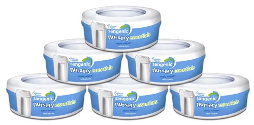 Sangenic 75102621 - Nachfüllkassette 6er-Packung für Nursery Essentials Basic Windeltwister