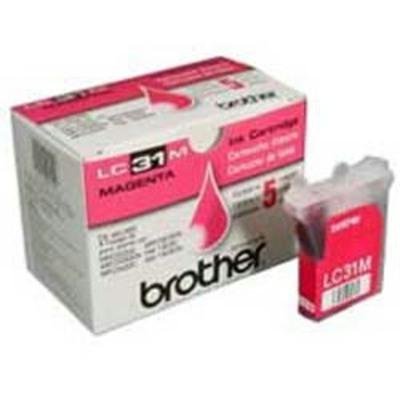 Brother LC31M (LC-31M, LC-31-M) Magenta OEM Genuine Inkjet/Ink Cartridge (400 Yield) - Retail