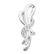 14K White Gold Diamond Brooch - 0.27 Ct.