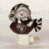 SC Sports Oakland Raiders Snowman Night Light- Set of 2 Set of 2