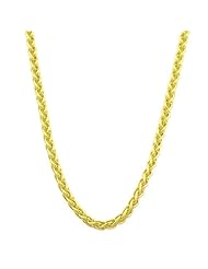 18 Karat Yellow Gold Round Wheat Chain (18 inch)
