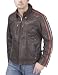 Joe Browns Mens Biker Stripe Leather Jacket