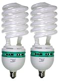 ALZO 85W CFL Video-Lux® Photo Light Bulb 5600K - Pack of 2 - daylight balanced pure white light & 4250 Lumens - matches color temperature of Kino Flo & Osram bulbs
