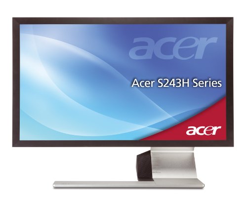 Acer S243HLAbmii 61 cm (24 Zoll) Widescreen TFT LED Monitor, VGA, HDMI (Kontrast 12000000:1, 2ms Reaktionszeit) schwarz Monitor