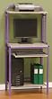 Folding Computer Tower in Purple/Spatter Grey Finish By Studio RTA Furniture