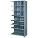 Lyon DD8062H Pre-Engineered Steel 16 Compartment Bin Shelving Add-On with Heavy Duty Shelves, 36" Width x 24" Depth x 84" Height, 800 lbs Capacity, Dove Gray