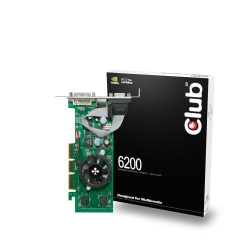 Childrens Toyshop  Computer : Club 3D NVidia 6200 - Graphics adapter - GF 6200 - AGP 8x low profile - 256 MB GDDR2 - Digital Visual Interface (DVI) - TV out
