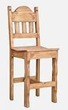30" Wood Seat Bar Stool (Brown) (50.00"H x 17.00"W x 18.00"D)