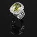 Silvertone Cushion-cut CZ Fashion Ring