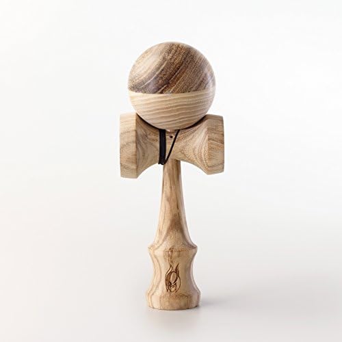 Zebrano with Ash Half Split Kendama by Ronin Kendama