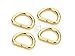 CRAFTMEmore D-Ring Findings Metal Non Welded D Rings for Belts Bags Landyard Leathercraft Available 4 Colors 3/4 & 1 Inch Pack of 20 (1 Inch, Gold)