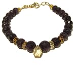 Citrine Bracelet 15 Strand Blue Sapphire Yellow Faceted Gemstone Crystal Healing Reiki Cut Gem Gold Clasp