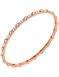 1.35 ct. tw Round Diamond Bangle Bracelet in Prong Setting - F-G VS2 - 18 Kt. Rose Gold