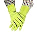Brighten Up Reusable Latex Cleaning Gloves For Bathroom, Drain, and House Cleaning, Light Green