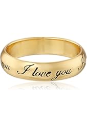 Plated Sterling Silver "I Love You" Ring