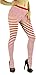 ToBeInStyle Women's Colorful Opaque Striped Tights Pantyhose Stocking Hosiery - White/Red - One Size