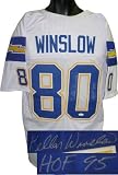 Kellen Winslow Autographed/Hand Signed San Diego Chargers White TB Prostyle Jersey HOF 95- JSA Holog