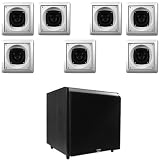 Acoustic Audio S191 7-5.25" Surround Sound Speakers & 10" 600W Powered Sub