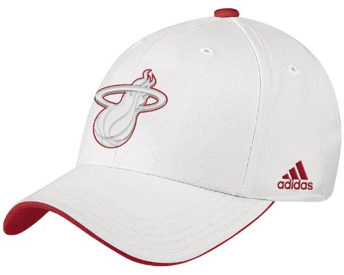 NBA Men's Miami Heat White Tonal Flex Fit Hat (White, S/M)