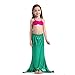 PGXT Girls 3 Pcs Princess Mermaid Tail Swimwear Swimsuit Bikini Set Green 1 XXL