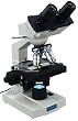 OMAX 40X-2000X Lab LED Binocular Compound Microscope with Double Layer Mechanical Stage and Coaxial Coarse/Fine Focusing Knob
