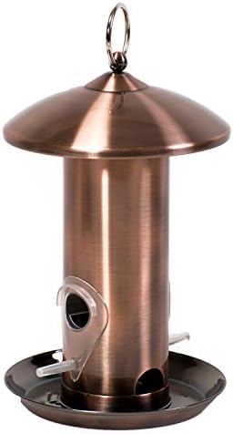 Quirky Bird Feeder - Copper Bird Feeder Tube Style Hanging Wild Bird Feeder