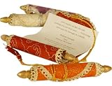 Handcrafted Indian Wedding Scrolls - Set of 4
