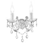 Eglo  86984A Mozart-1, Chrome/Crystal, 2-Light Wall Light Fixture