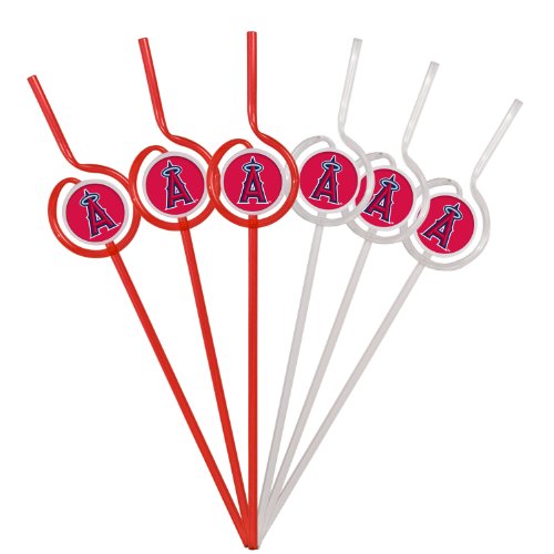 MLB Los Angeles Angels Six Pack Team Sip Sport Straws