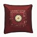 EXP Decorative Handmade Red Chinese Calligraphy Golden Sunflower Cushion Cover / Pillow Sham
