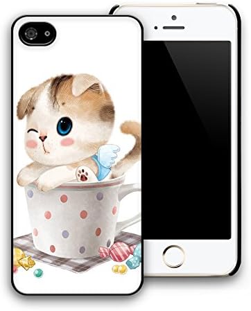 PEP Candy Cup Cat Pattern Hard Plastic Back Case Cover for iphone 5 iphone 5s
