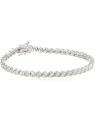Sterling Silver and Diamond Bracelet (1cttw GH Color, I3 Clarity), 7.25