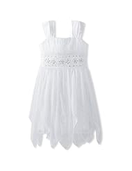 Girls Asymmetric Glittering Polyester  Dress