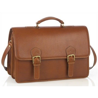 Multi-Compartment Briefcase Color: Tan
