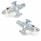 WWII P-51 Mustang Airplane Cufflinks Cuff Links