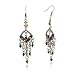 Ladies Silver Chandelier Citrine & CZ Charm Hook Dangle Earrings Jewellery