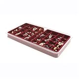 36 Compartment Earring Organizer in Burgundy by Neatnix