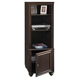 Dark Cherry Audio Tower with Concealed Storage Savannah Collection by Bush Office Furniture - AD0994