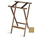Csl 1170Nat-1 30 Inch Flat Tray Stand With 2 Brown Straps & Rounded Edge, Mahogany
