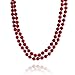 Bling Jewelry Classic Western Style Hand Knotted 10MM Round Ball Bead Endless 70 Inch Long Strand Double Triple Wrap Layer Red Necklace For Women