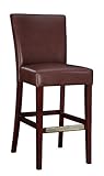 Powell Furniture Wine Bonded Leather Bar Stool