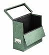 Globe-Weis Fiberboard Transfer Case, Letter Size, Drop Front, Green, (591 GRE)