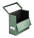 Globe-Weis Fiberboard Transfer Case, Letter Size, Drop Front, Green, (591 GRE)